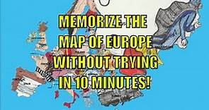 How To Learn 49 Countries On European Map Without Trying - Hack Your Brain With Visual Mnemonics