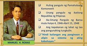 MANUEL A. ROXAS | Mga Programa at Patakaran | Ikatlong Republika ng Pilipinas