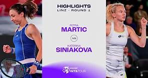 Petra Martic vs. Katerina Siniakova | 2024 Linz Round 1 | WTA Match Highlights