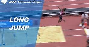 Tianna Bartoletta 7.01 to win the Women's Long Jump - IAAF Diamond League London 2017