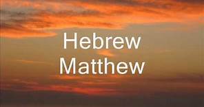 Hebrew Matthew