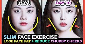 🥇BEST FACE EXERCISES TO LOSE FACE FAT FAST + REDUCE CHUBBY CHEEKS + GET A SLIM FACE IN 10 DAYS