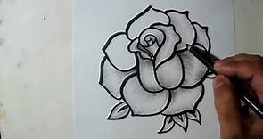 How to Draw A Rose || Charcoal Drawing and Shading