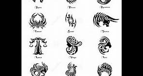 Drawing the zodiac sign tattoo.