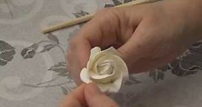 Come fare una rosa in porcellana fredda o pasta di zucchero - How to do a rose