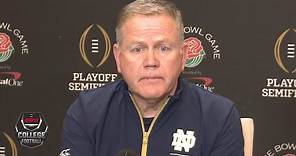 Brian Kelly speaks after Notre Dame’s Rose Bowl loss vs. Alabama | College Football Playoff