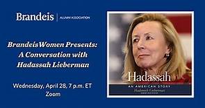 BrandeisWomen Presents: A Conversation with Hadassah Lieberman