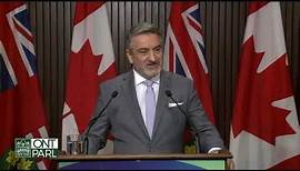 Minister Calandra Delivers Remarks and Participates in a Media Availability | October 23