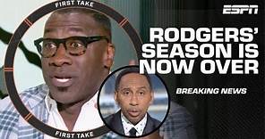 🚨 BREAKING 🚨 Stephen A. & Shannon Sharpe react to Aaron Rodgers’ season being over | First Take