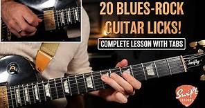 20 Blues Rock Guitar Licks for Beginner-Intermediate Players