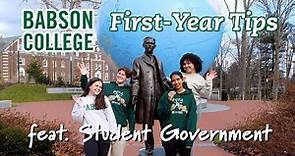 Babson College First-Year Tips (feat. Student Government)