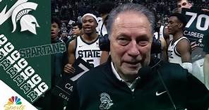 Emotional Tom Izzo reflects on meaningful 700th win at Michigan State | NBC Sports