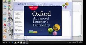 How to install Oxford Advanced Dictionary 9th Edition NEW 2016