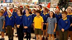 Hillcrest Primary choir launch Kmart Wishing Tree, video