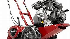 EARTHQUAKE Victory Rear Tine Tiller, Powerful 209cc 4-Cycle Viper Engine, Rugged Bronze Gear Transmission, Counter-Rotating Tines, Instant Reverse, Pneumatic Wheels, Model: 39381, Red/Black