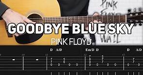 Pink Floyd - Goodbye Blue Sky (Guitar lesson with TAB)
