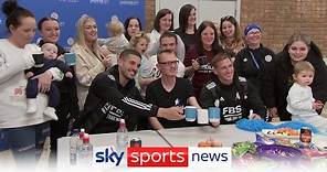 Conor Coady & Marc Albrighton visit a social cafe in Leicester