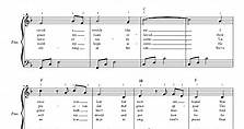 Amazing Grace - Easy Sheet Music in PDF - La Touche Musicale