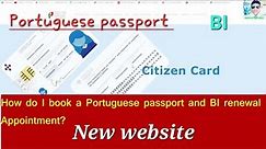 How to make an appointment to renew Portuguese passport and BI on the new website