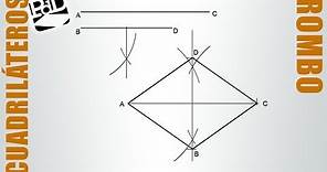 Trazar un rombo conociendo sus dos diagonales.