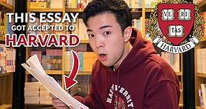 READING COLLEGE ESSAYS THAT GOT ADMITTED TO HARVARD UNIVERSITY!