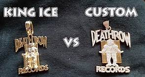 King Ice VS Custom Made Death Row Records Pendant - Side by Side Comparison