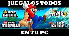 ¡GRATIS! Asi puedes jugar todos los juegos de New Super Mario Bros en tu PC. #gaming #games #youtube