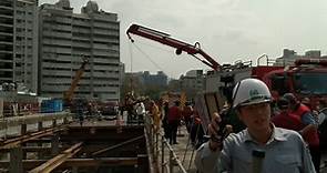 影/高雄美術館特區地下5樓工地鋼架倒塌 2人無生命跡象