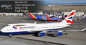 British Airways Boeing 747-400 Full Flight: New York to London Heathrow