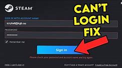 Steam: Please Check Your Account Name And Password And Try Again (EASY FIX)