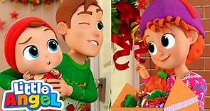 Who's At The Door For Christmas! | Christmas Songs for Kids | Little Angel | Moonbug Christmas Kids!
