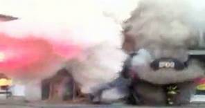Backdraft explosion caught on camera