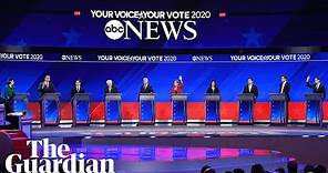 US election 2020: highlights from the third Democratic presidential debate