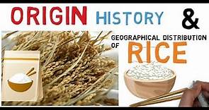 rice origin history and geographical distribution