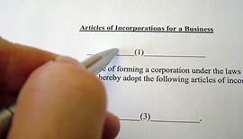 How to Fill Out an Articles of Incorporation Form