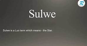 How to pronounce Sulwe