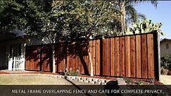 Ultimate privacy fence with metal frame.
