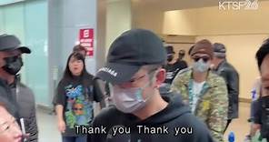 香港男團MIRROR抵達三藩市國際機場 吸引大批歌迷迎接接機大堂場面墟冚 4.3（粵）