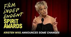 Kristen Wiig Makes an Important Announcement | 2021 Film Independent Spirit Awards