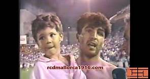 Rafa Nadal at 3 years with this uncle Miguel Ángel Nadal
