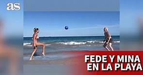 Fede Valverde y Mina Bonino revolucionan las redes con este vídeo con un balón en la playa