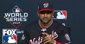 Dave Martinez walks through emotional seventh inning ejection | FULL PRESS CONFERENCE | FOX MLB
