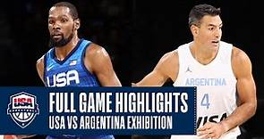 USA vs. Argentina EXHIBITION | FULL GAME HIGHLIGHTS | JULY 13, 2021