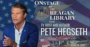 Onstage at the Reagan Library with Pete Hegseth