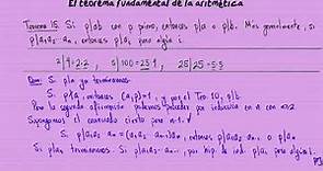 El teorema fundamental de la aritmética