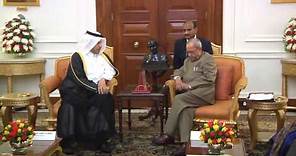 Sheikh Abdullah bin Nasser bin Khalifa Al Thani, PM of Qatar called on President Mukherjee