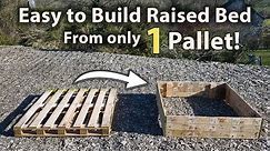 How to Build a Raised Bed from 1 Pallet! (FREE and Easy)