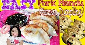 EASY PORK MANDU (Korean Pork Dumpling) + How to fold Dumplings