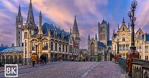 GHENT BELGIUM - The Most Charming Historic City 8K