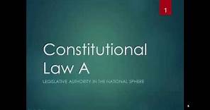 The Legislative Branch of Government: Constitutional Law South Africa